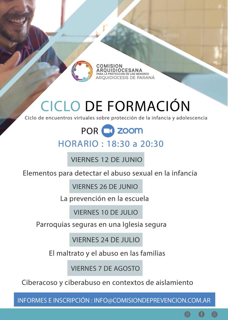 Ciclo de formación virtual desde la Comisión Arquidiocesana de Paraná